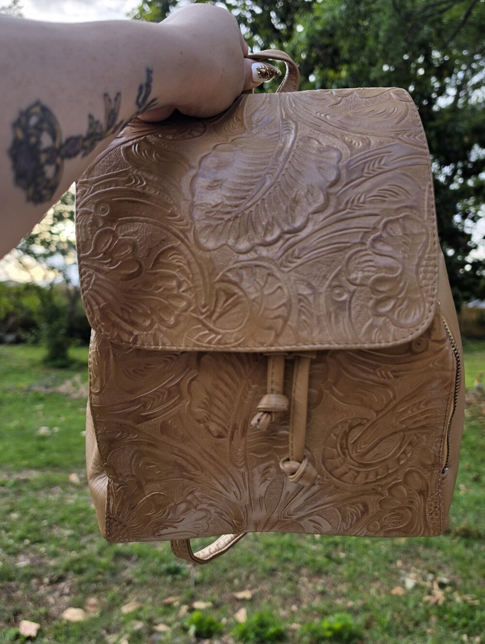 BoHo Imports leather backpack